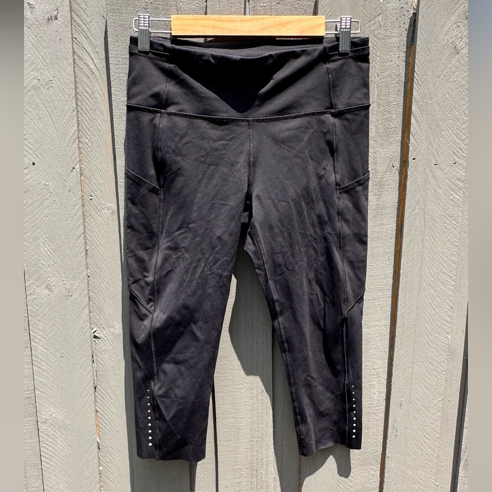 Lululemon Fast and Free 19” Black Crops